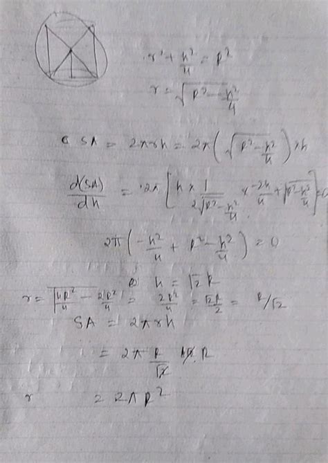 Find The Maximum Surface Area Of A Circular Cylinder That Can Be