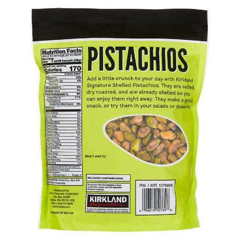 Kirkland Signature Roasted Salted Shelled Pistachios Oz Pack