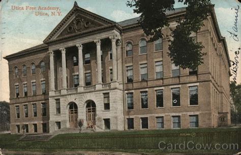 Utica Free Academy New York Postcard