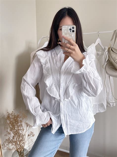 white ruffle outfit 3