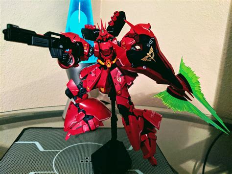 My First Completed Gunpla Rg Sazabi Tips And Criticism Are Welcomed