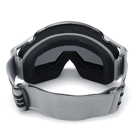 New Dark Silver And Grey Motocross Motorbike Goggles Atv Off Road Bike