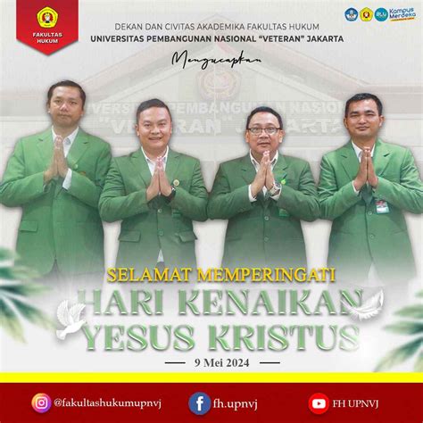 Selamat Memperingati Hari Kenaikan Yesus Kristus Fakultas Hukum Upn