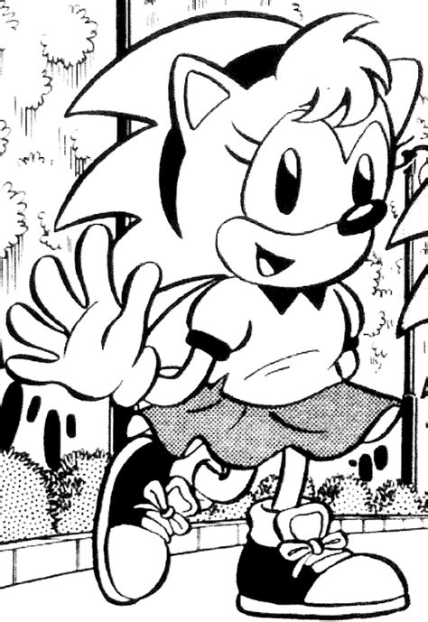 Sonic And Amy Coloring Pages