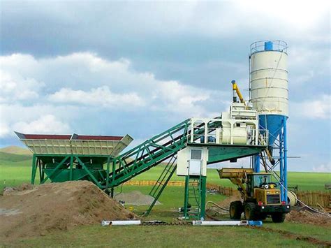 Mobile Concrete Batching Plant Easy Movement Ajy 25 50