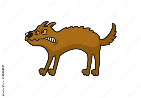 Cartoon angry dog. Dog vector illustration. Rabid dog Stock Vector ...