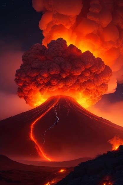 Premium AI Image | volcanic ejection