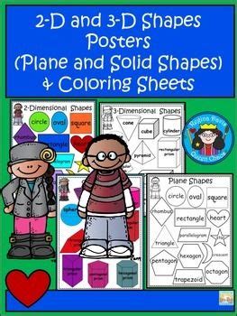 A D And D Math Shapes Plane And Solid Shapes Posters And