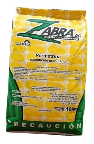 Zabra 10kg Insecticida Granulado Control Gusano Permetrina