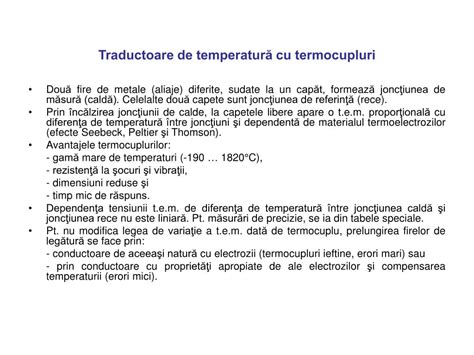 Ppt Capitolul Traductoare De Temperatur Powerpoint Presentation