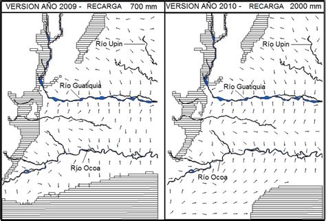 Dirección del flujo del agua subterránea Nivel freático Fuente