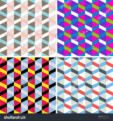 Vector Set Of Seamless Check Patterns Shutterstock