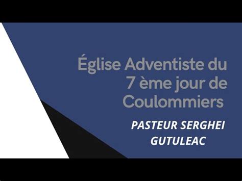 Pasteur Serghei GUTULEAC Sabbat De L Union YouTube