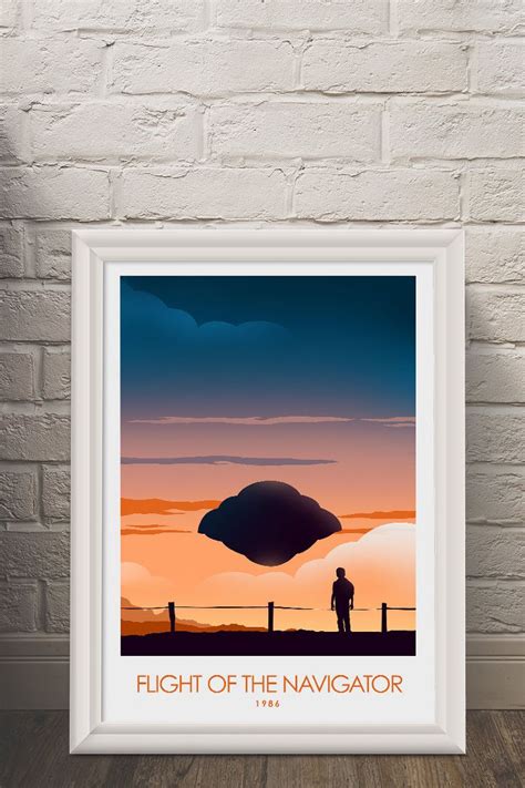 Flight of the Navigator Poster Art Print, Movie Poster, Minimalist Art Print | Flight of the ...