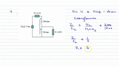 Solved In The Ideal Transformer Circuit Shown In Fig Determine