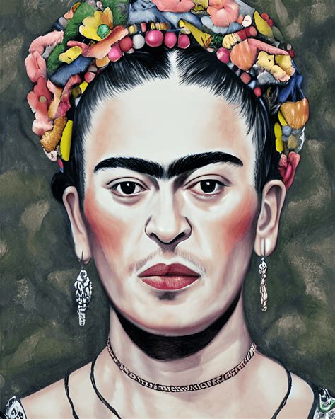 Frida Kahlo Unframed Digital Illustration Creative Fabrica