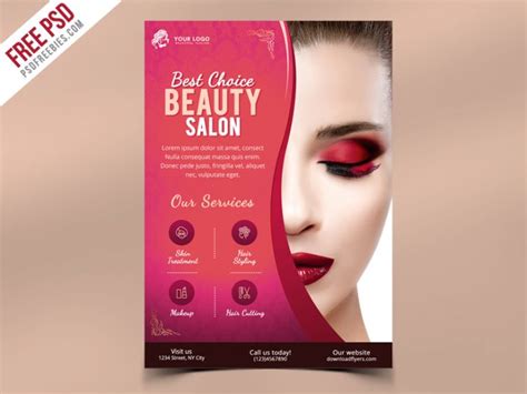 Beauty Salon Flyer Template PSD PSDFreebies