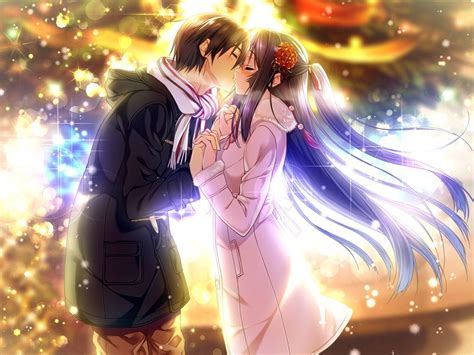 Anime Couples Kissing Hd Wallpapers Wallpaper Cave