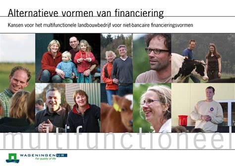 Alternatieve Vormen Van Financiering Kansen Voor Wageningen University