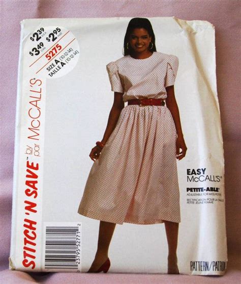 1991 Uncut Stitch N Save Easy McCall S By Lovelylovepatterns 4 25