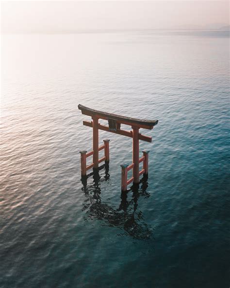 Shirahige Shrine Torii On Lake Biwa Explorest