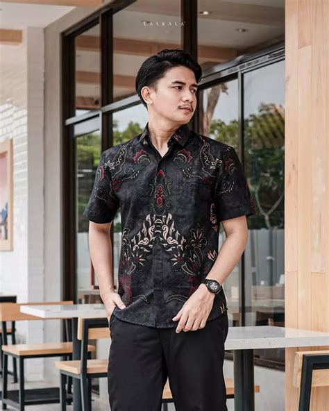 Jual Laskala Batik Laskala Batik Premium Slimfit Kamal Lengan Pendek