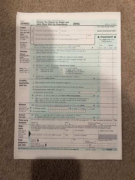 Ez Tax Return Booklets And Forms Ebay