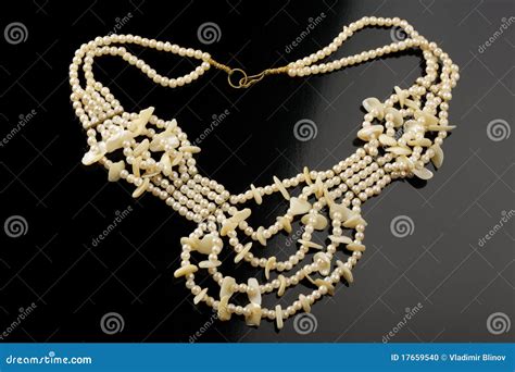 Necklace Of Artificial Pearls Stock Photo Image Of Artificial