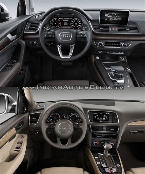 2017 Audi Q5 vs. 2013 Audi Q5 dashboard driver side