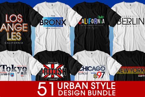 Urban Street T Shirt Design Bundle Urban Style Urban City T Shirt