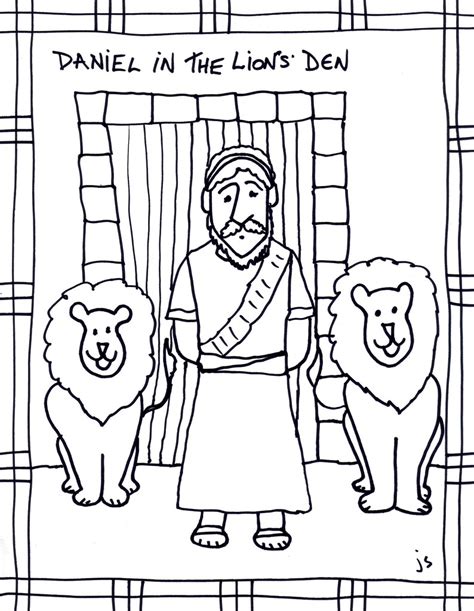 Daniel In The Lions Den Coloring Sheet Tensei Colors