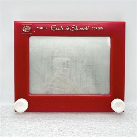 Ohio Art Toys Vintage No 55 Etchasketch Magic Screen Glass Screen