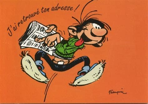 Gaston Lagaffe Carte postale J ai retrouvé ton adresse AKILON