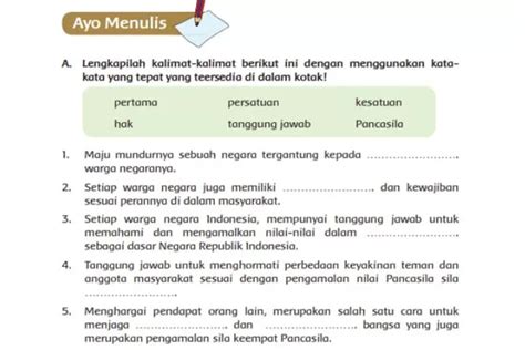 Kunci Jawaban Tema 6 Kelas 5 Halaman 61 62 Ayo Menulis Tanggung