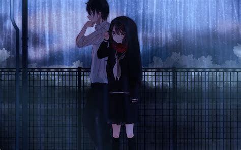 Anime Couple Rain Wallpapers - Wallpaper Cave