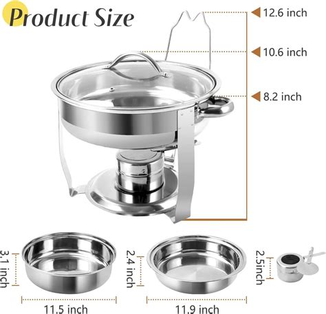 Buy Brisunshine Packs Qt Stainless Steel Chafing Dish Buffet Set And