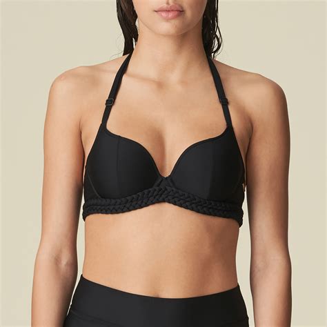 Marie Jo Swim BLANCHE Black Bikini Top Heart Shape Padded Marie Jo Europe