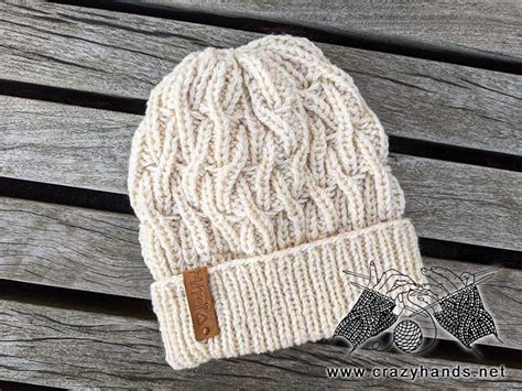 Liana Cable Knit Hat Pattern Crazy Hands In Knitted Hats