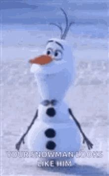 Frozen Olaf Snow Angel Gif