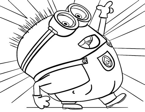 Jerry From Minion Coloring Page - Free Printable Coloring Pages