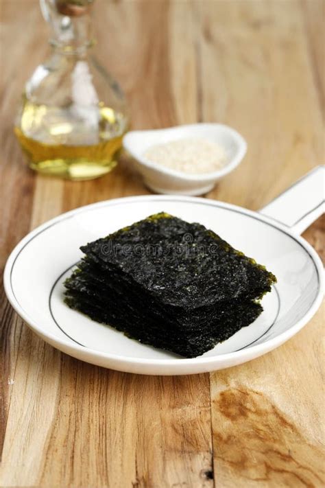 Seaweed Laver Korean Japanese Popular Food Side Dish Stock Photo