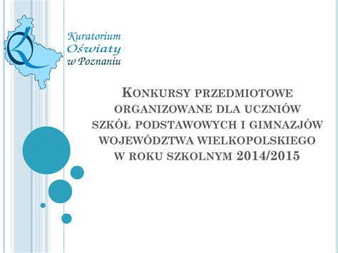 Konkursy przedmiotowe organizowane dla uczniów szkół podstawowych i