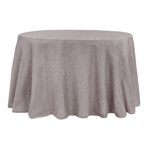 Faux Burlap Tablecloth 108 Round Gray Cv Linens