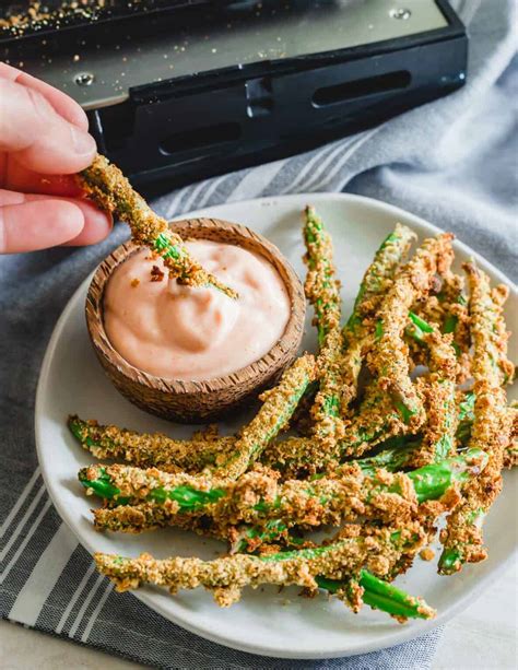 Air Fryer Green Bean Fries Crispy Gluten Free And Vegan