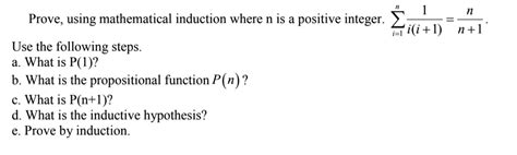 Solved N Prove Using Mathematical Induction Where N Is A Positive