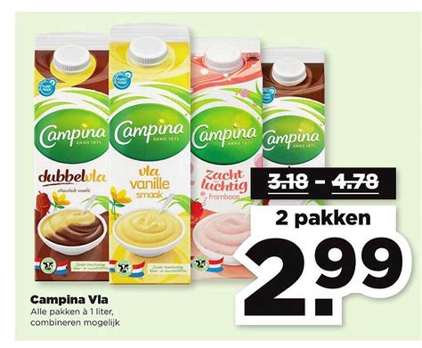 Campina Vla Aanbieding Bij PLUS