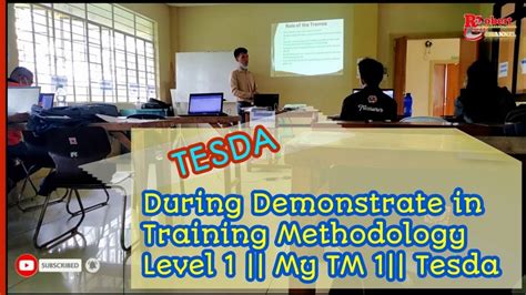 During Demonstrate In Training Methodology Level My Tm Tesda