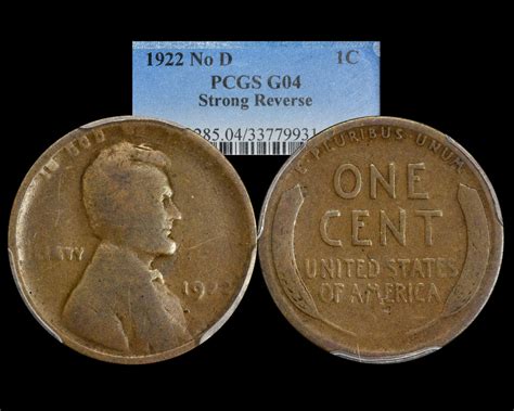 1922 No D 1C Lincoln Wheat Cent PCGS G4 Strong Reverse The Penny Lady