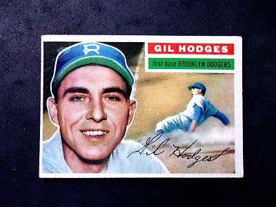 Topps Gil Hodges Crease Top Right Corner Brooklyn