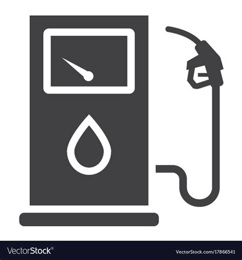 Gas Station Glyph Icon Petrol And Fuel Pump Sign Vector Image